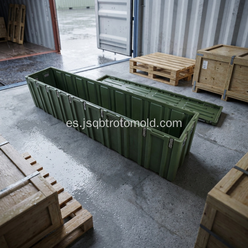 Caja de transporte grande rotomoldeada para misiles/herramientas de precisión